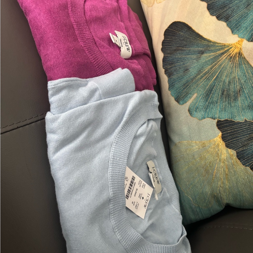 J. Crew womens Light Blue and Magenta tops